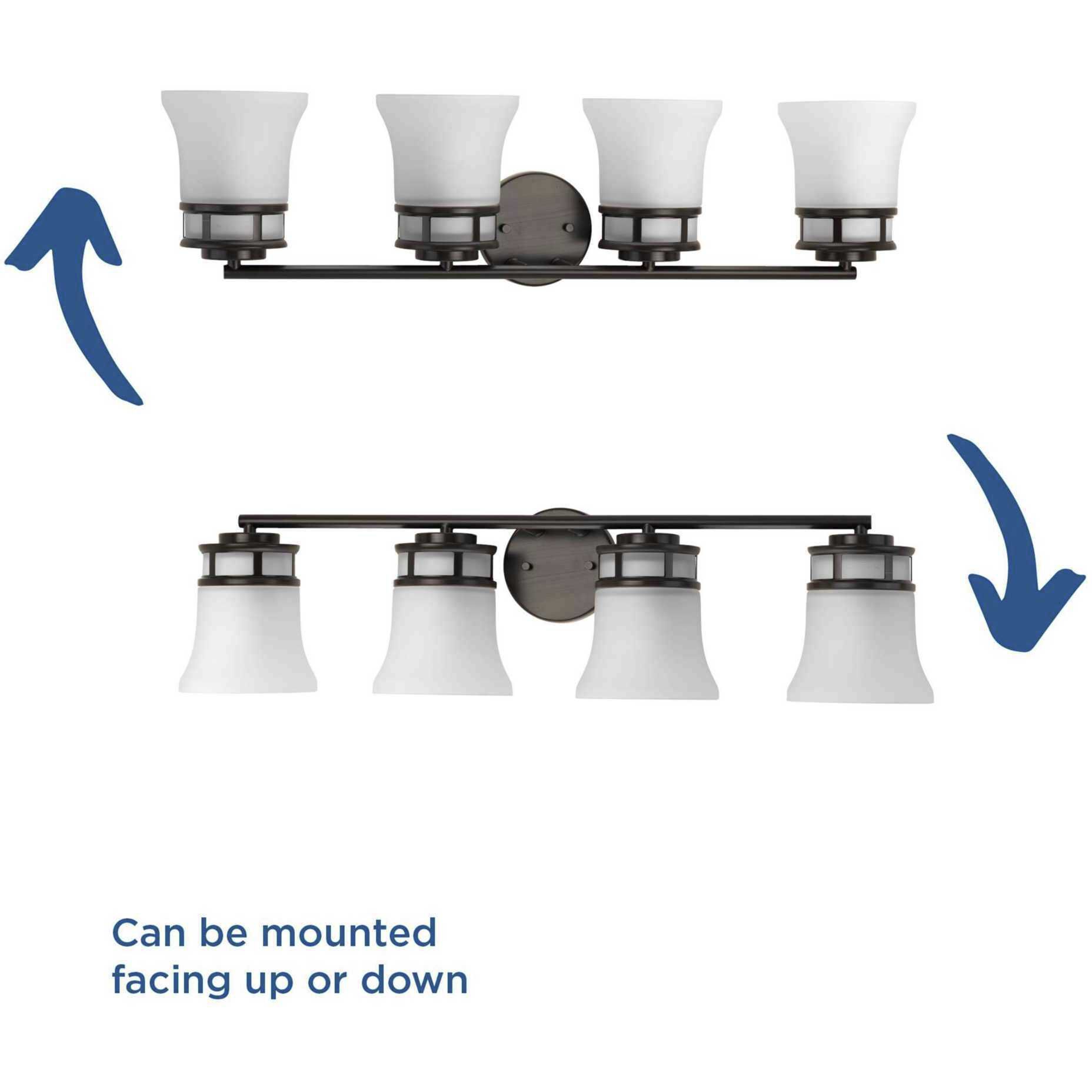 Read 4 Light 32 inch Antique Bronze Bath Vanity Wall Light