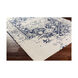 Sawyer 144 X 108 inch Dark Blue/Cream Rugs, Viscose and Wool