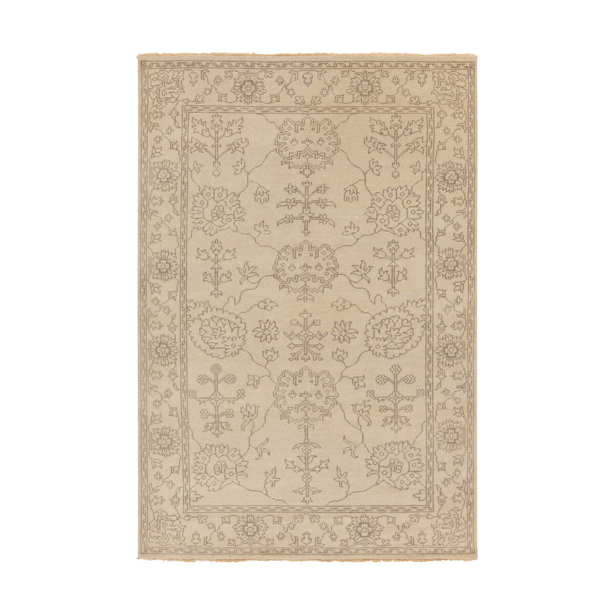 Licia 102 X 66 inch Khaki/Charcoal Rugs, Wool