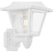 Season 1 Light 13 inch White Outdoor Wall Lantern