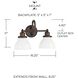 Felix 2 Light 16 inch Burnished Bronze Vanity Light Wall Light