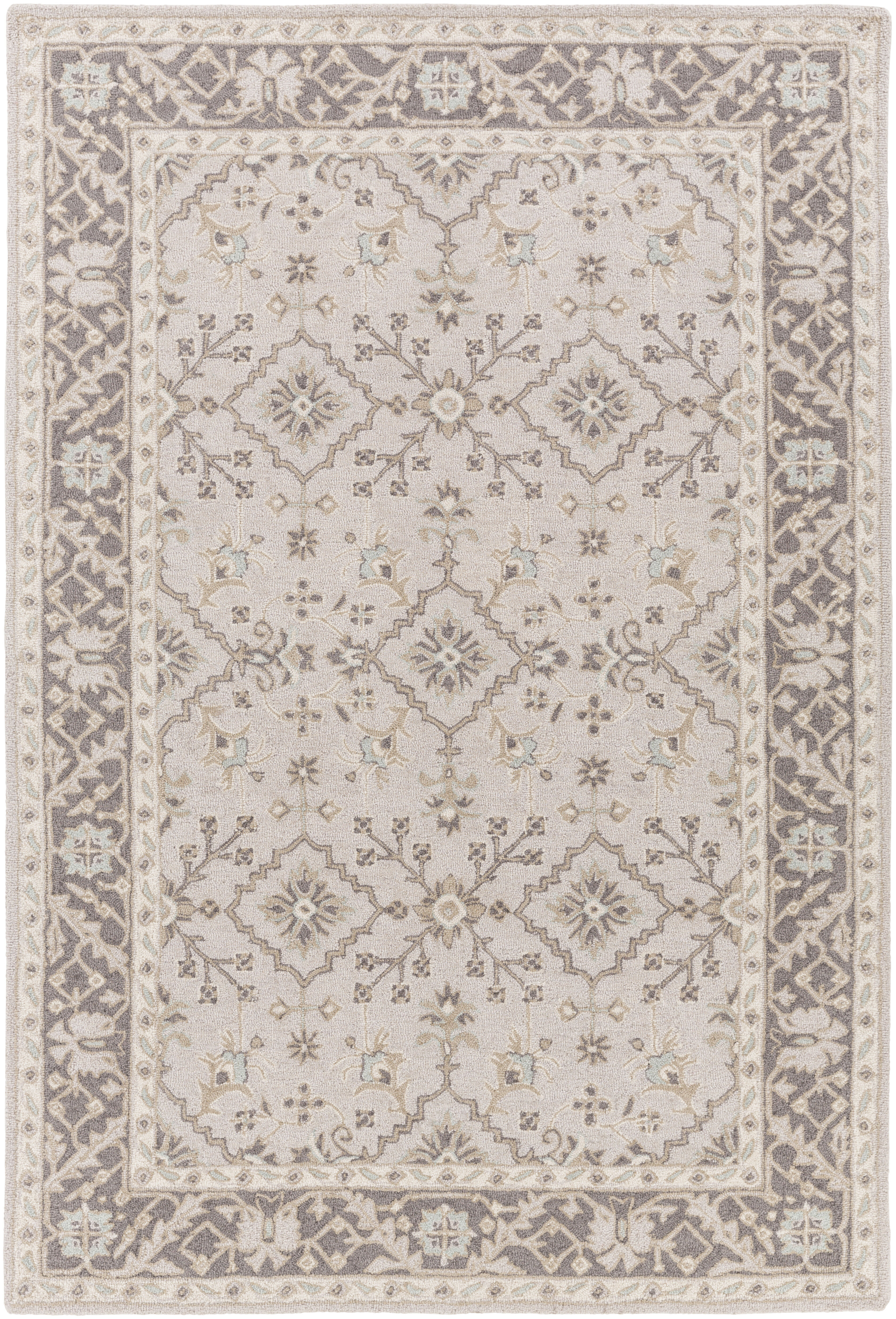 Susan 120 X 96 inch Medium Gray Rug, Rectangle
