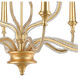 Harry 8 Light 32 inch Parisian Gold Leaf Chandelier Ceiling Light