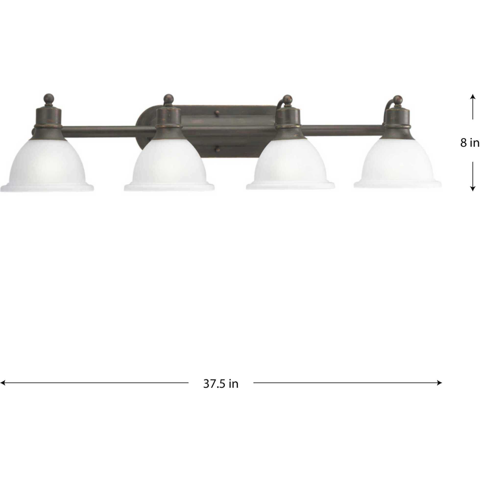 Beacher 4 Light 37.5 inch Antique Bronze Bath Vanity Wall Light