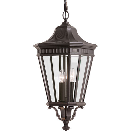 Quade 3 Light 12 inch Grecian Bronze Outdoor Hanging Lantern