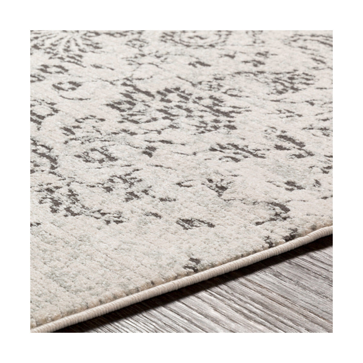 Aqualina 87 X 63 inch Taupe/Beige/Charcoal Rugs, Rectangle