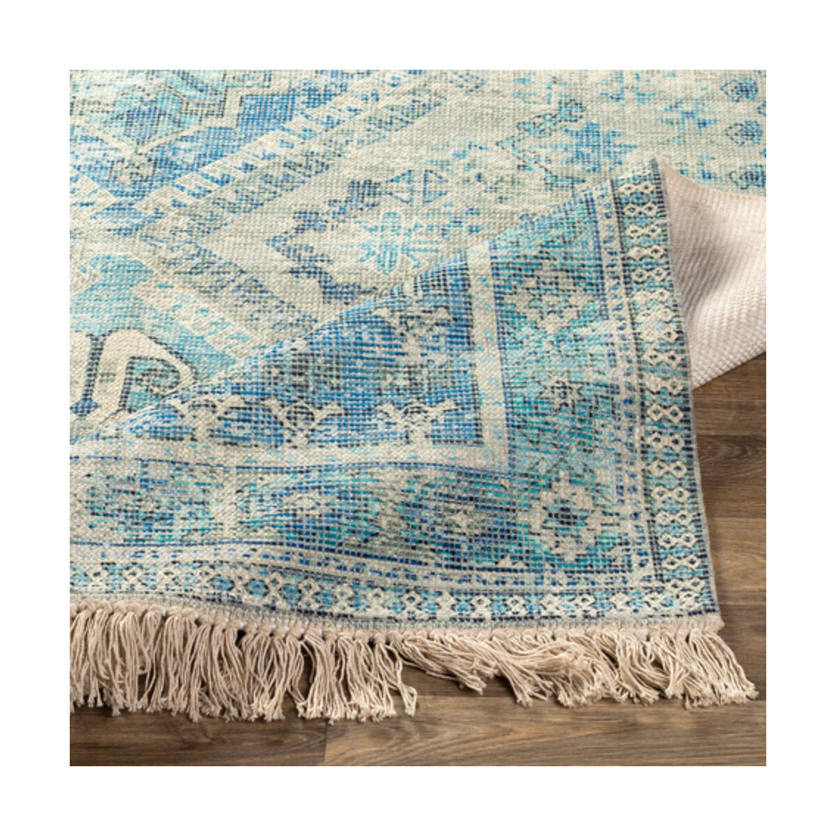 Sabene 96 X 30 inch Aqua Rug, Runner