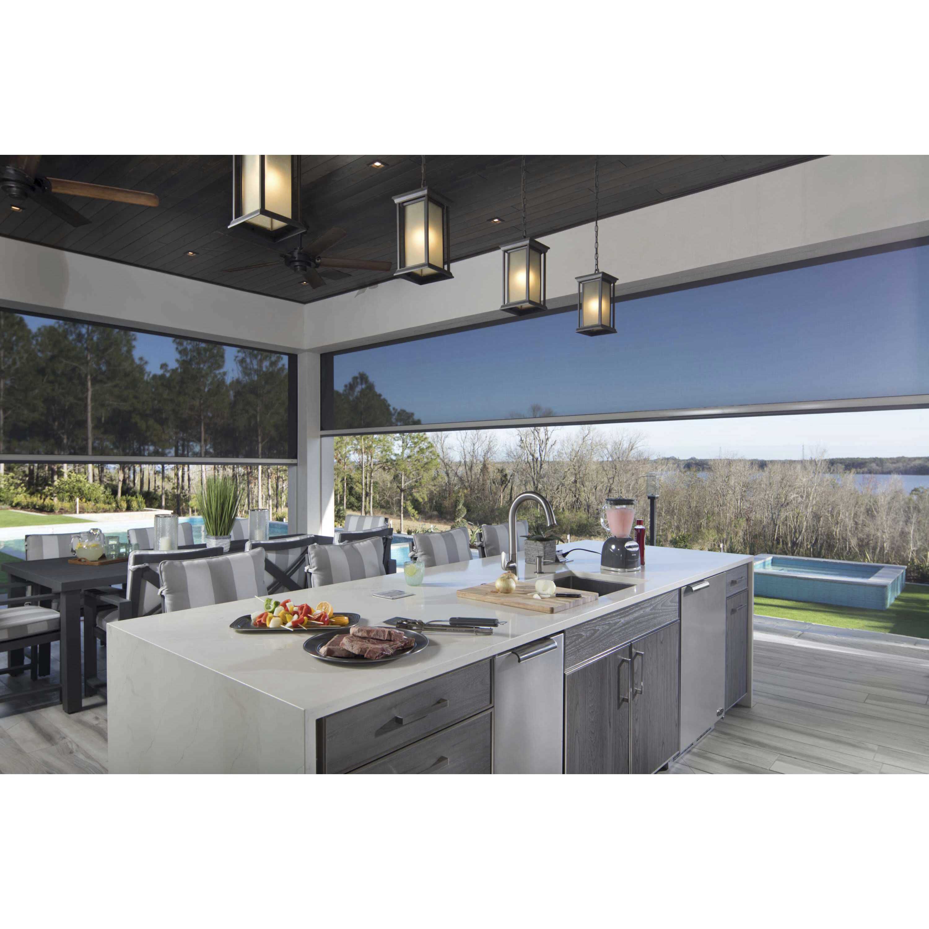 Leticia 1 Light 7 inch Antique Bronze Outdoor Hanging Lantern