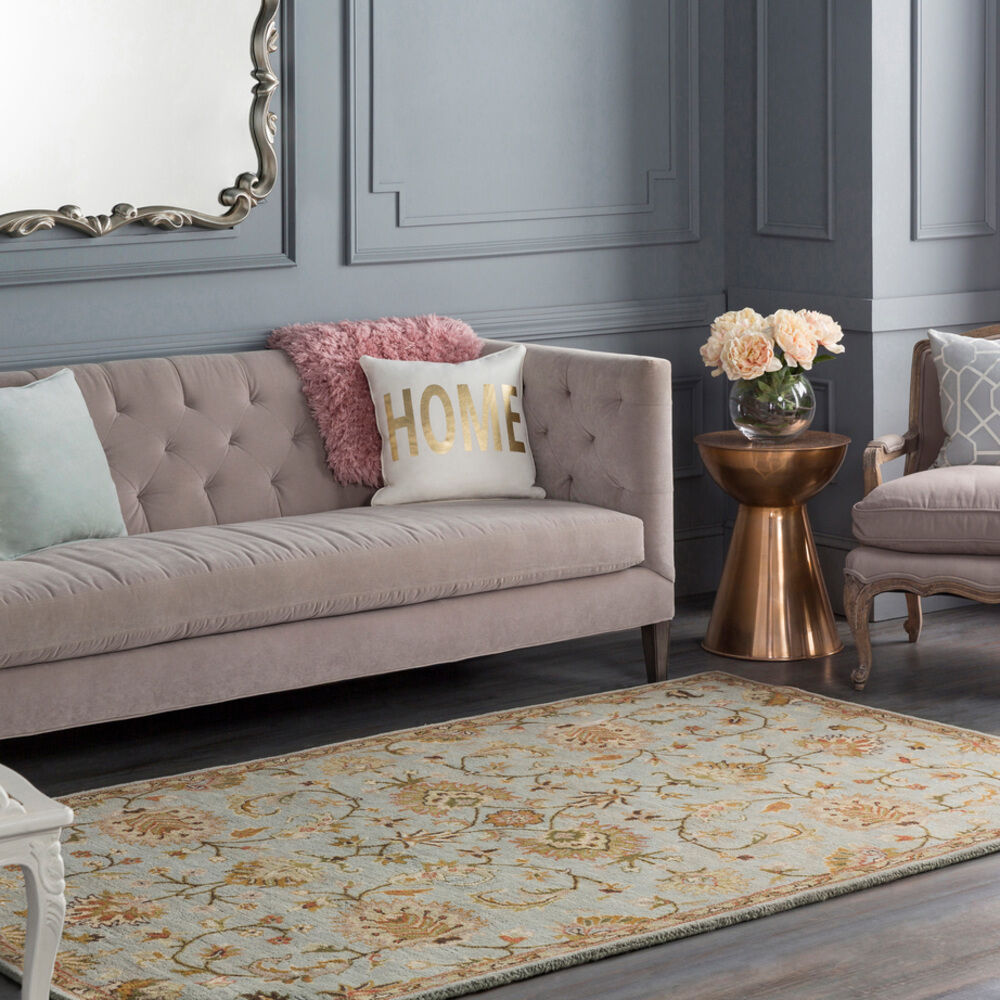 Arlo 72 X 72 inch Medium Gray/Dark Brown/Taupe/Tan/Rust/Khaki/Cream Rugs, Round