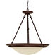 Booker 3 Light 20 inch Burnished Bronze Pendant Ceiling Light, Convertible Dual Mount