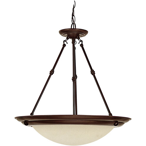 Booker 3 Light 20 inch Burnished Bronze Pendant Ceiling Light, Convertible Dual Mount