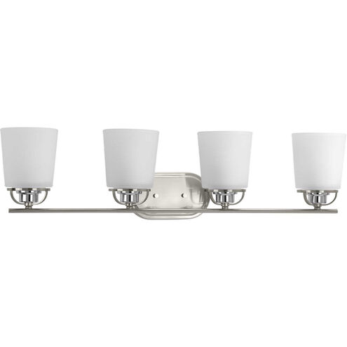 Leopolda 4 Light 32.25 inch Brushed Nickel Bath Vanity Wall Light, Design Series