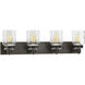 Buckley 4 Light 30 inch Antique Bronze Bath Vanity Wall Light