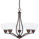 Esme 5 Light 27 inch Burnished Bronze Chandelier Ceiling Light