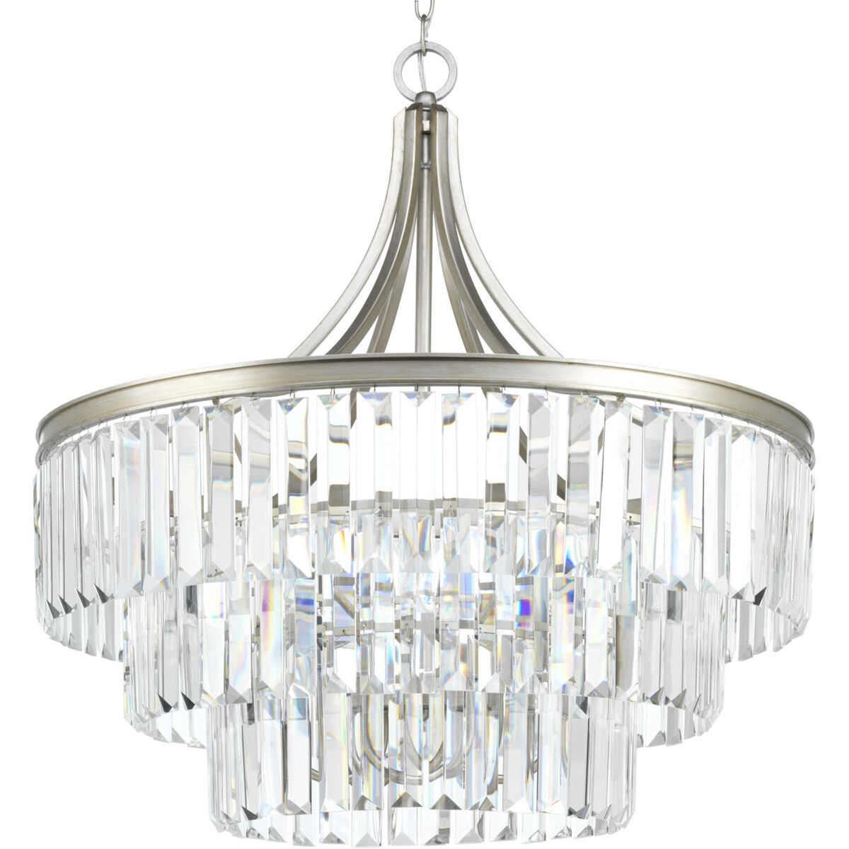 Benedict 6 Light 28 inch Silver Ridge Pendant Ceiling Light, Design Series
