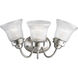 Clarence 3 Light 16.13 inch Brushed Nickel Bath Vanity Wall Light