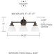 Felix 3 Light 24 inch Burnished Bronze Vanity Light Wall Light