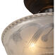 Hamlet 3 Light 11 inch Golden Bronze Semi Flush Mount Ceiling Light