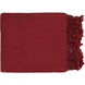 Donna 60 X 50 inch Red Throw, Rectangle
