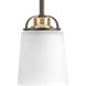 Leopolda 1 Light 5 inch Antique Bronze Mini-Pendant Ceiling Light, Design Series