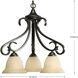 Slade 3 Light 19.13 inch Forged Bronze Chandelier Ceiling Light