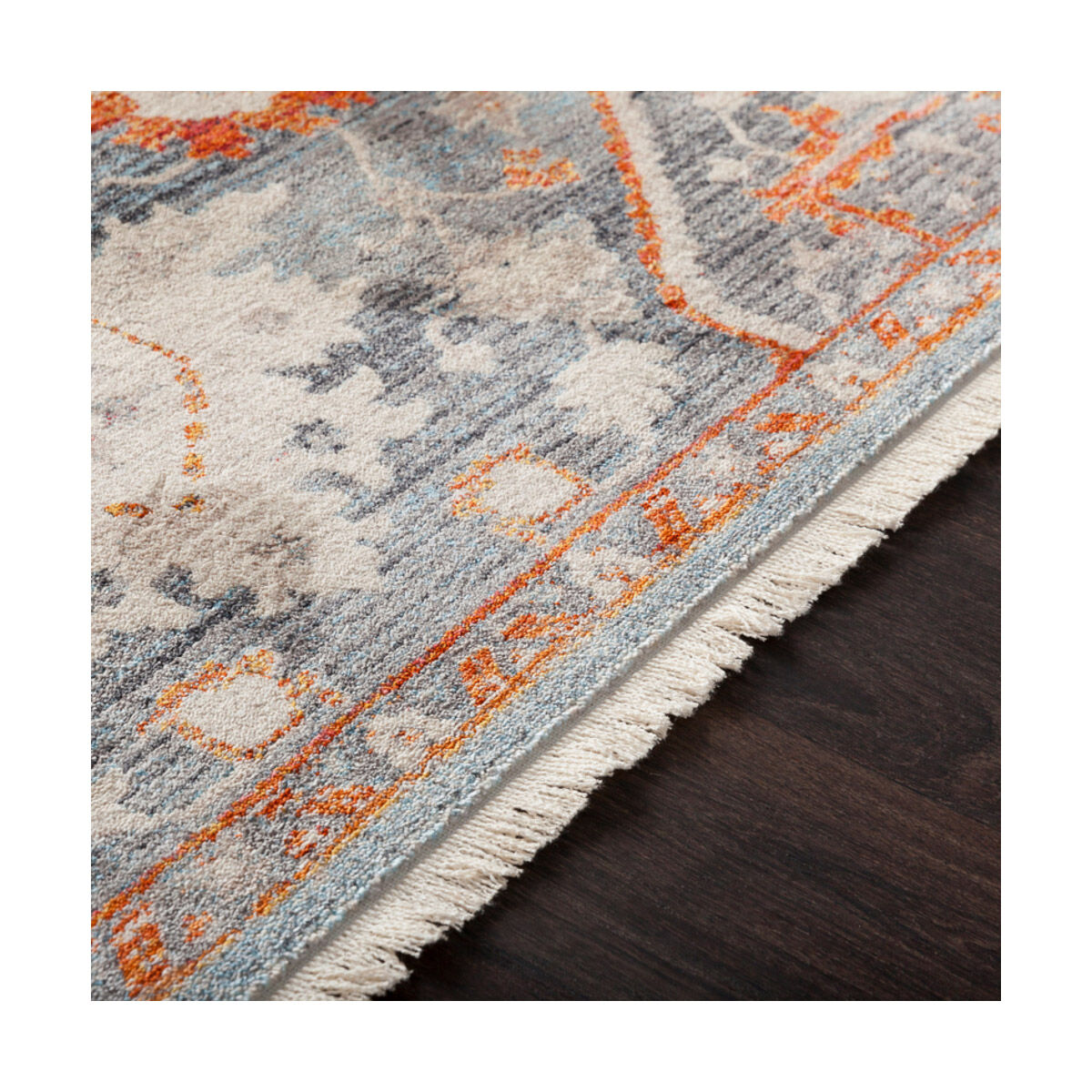 Preston 67 X 47 inch Burnt Orange/Bright Red/Aqua/Rose/Saffron/Cream Rugs, Rectangle