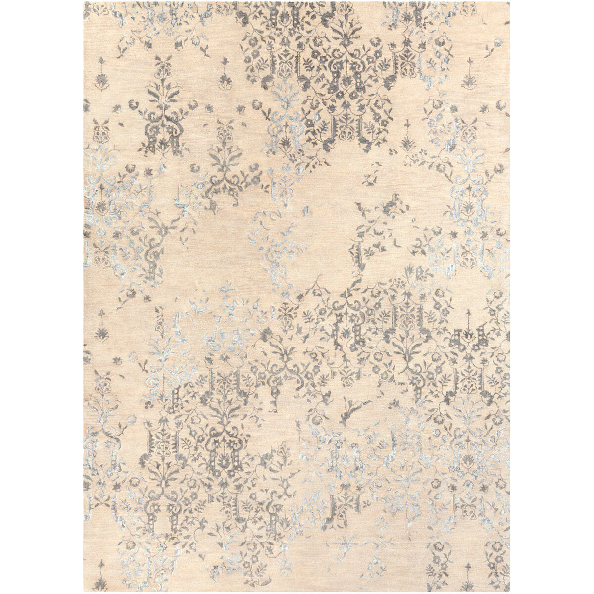Maris 132 X 96 inch Moss/Charcoal/Light Gray Rugs, Rectangle