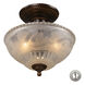 Hamlet 3 Light 11 inch Golden Bronze Semi Flush Mount Ceiling Light