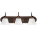 Booker 3 Light 24 inch Burnished Bronze Vanity Light Wall Light
