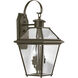 Quennel 2 Light 19 inch Antique Bronze Outdoor Wall Lantern, Medium