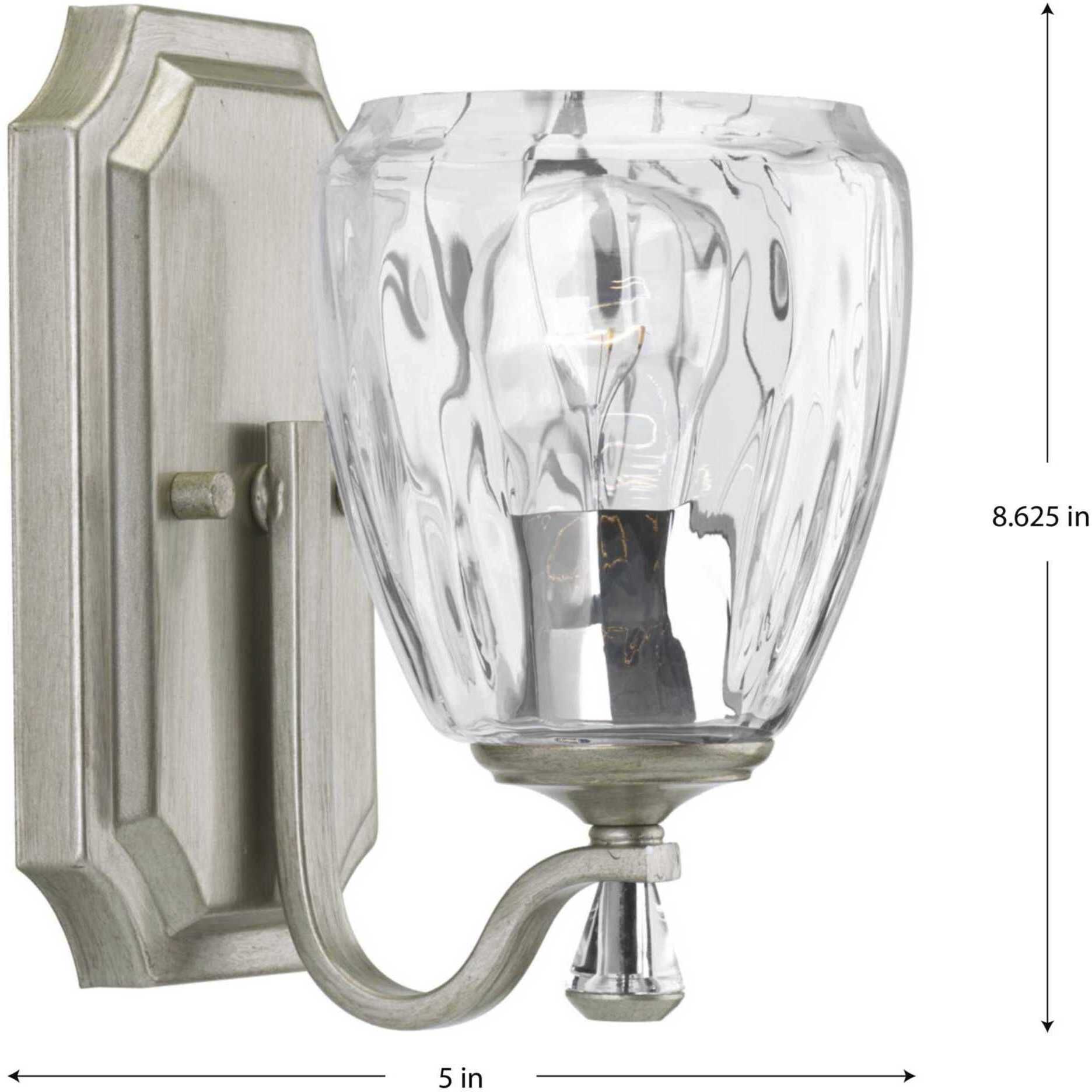 Kenley 1 Light 5 inch Silver Ridge Bath Vanity Wall Light