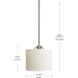 Mark 1 Light 6.5 inch Brushed Nickel Mini-Pendant Ceiling Light