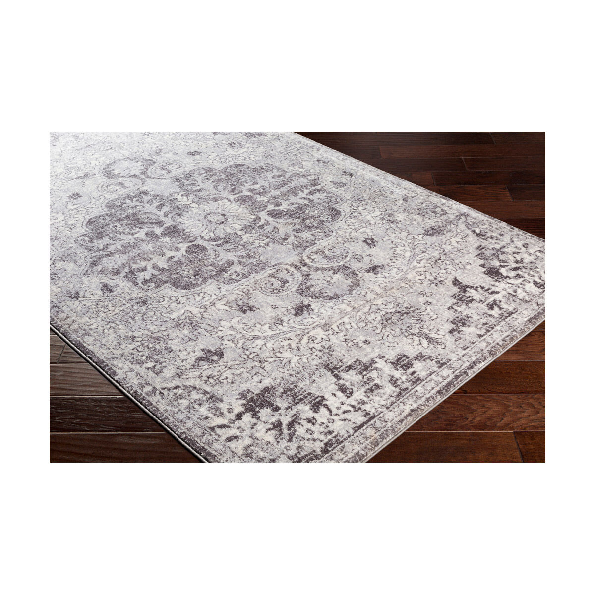 Speck 87 X 63 inch Silver Gray/White/Charcoal Rugs