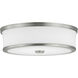 Harper LED 16 inch Brushed Nickel Flush Mount Ceiling Light, Progress LED