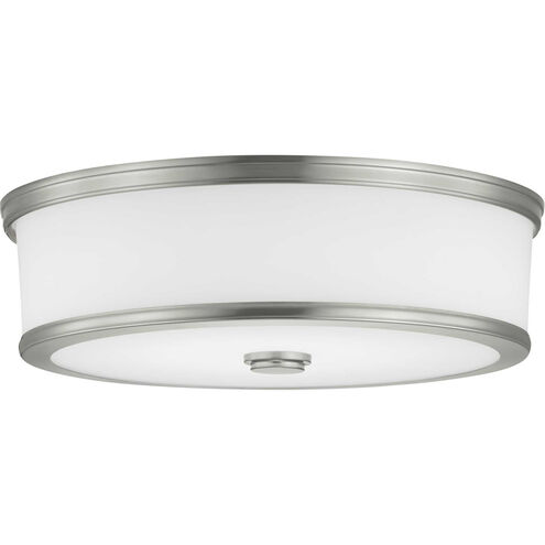 Harper LED 16 inch Brushed Nickel Flush Mount Ceiling Light, Progress LED