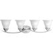 Nerissa 4 Light 33 inch Polished Chrome Bath Vanity Wall Light