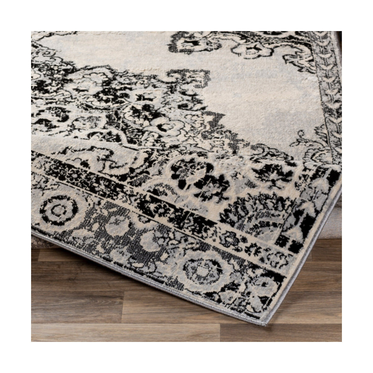 Creighton 87 X 63 inch Silver Gray/Medium Gray/Cream/Black Rugs
