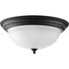 Adelmo 3 Light 15.25 inch Forged Black Flush Mount Ceiling Light