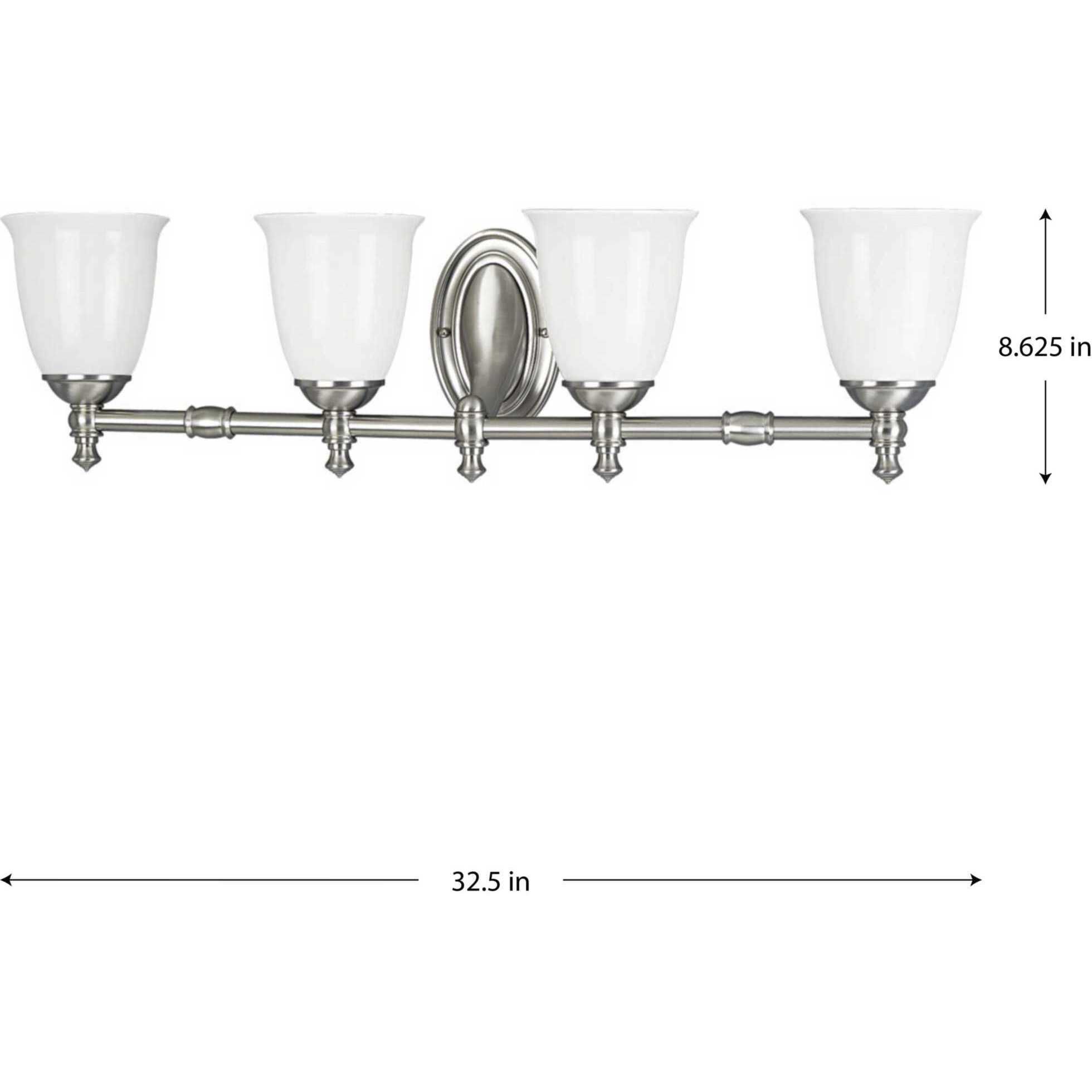 Juno 4 Light 33 inch Brushed Nickel Bath Vanity Wall Light, Delta