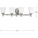 Juno 4 Light 33 inch Brushed Nickel Bath Vanity Wall Light, Delta
