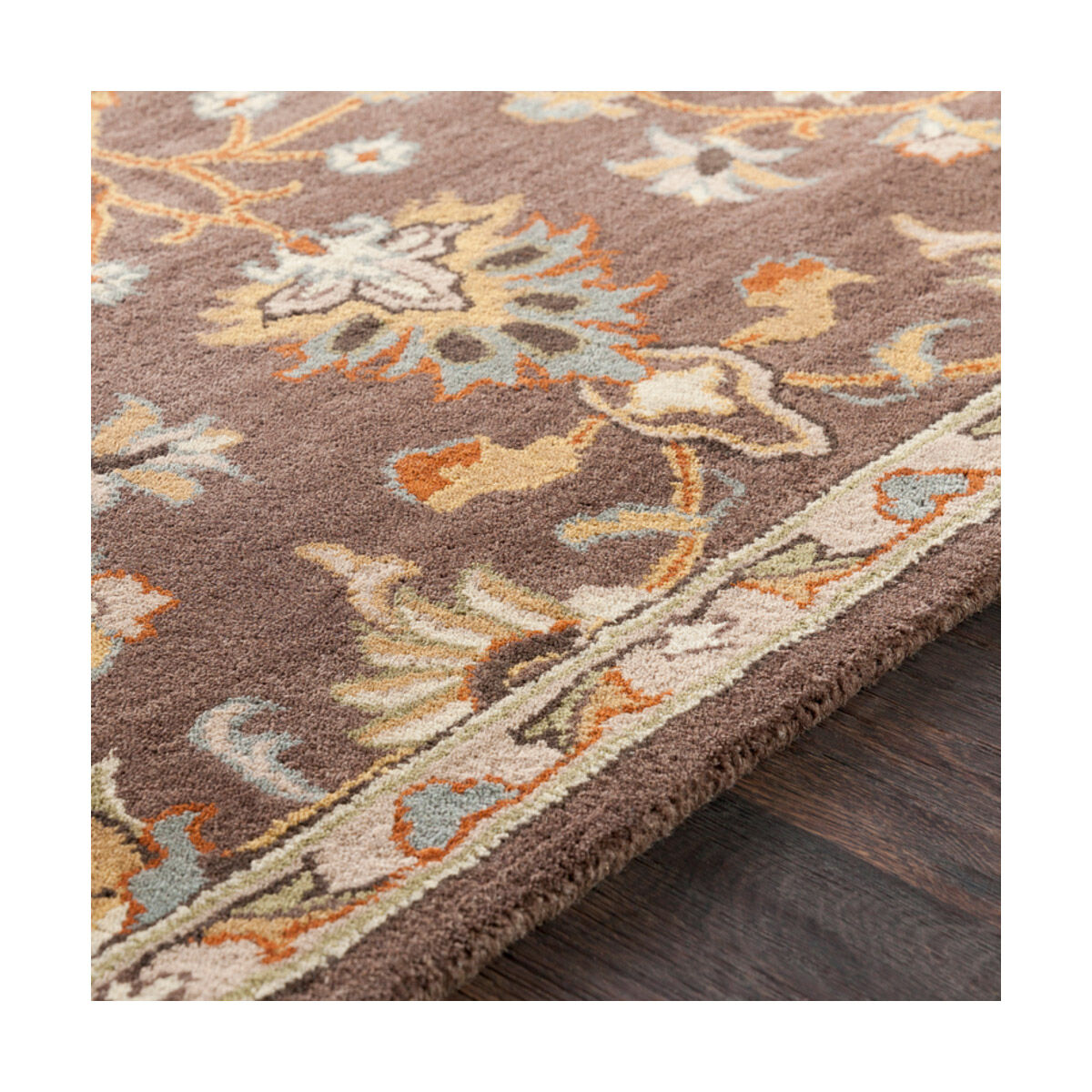 Arlo 42 X 42 inch Dark Brown/Camel/Ivory/Olive/Teal/Mustard Rugs, Round