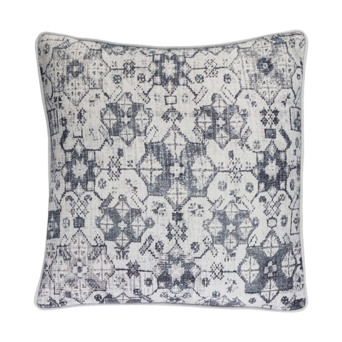Wylie 20 X 20 inch Light Gray and Navy Throw Pillow