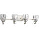 Kenley 4 Light 32 inch Silver Ridge Bath Vanity Wall Light