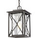 Layton 1 Light 9 inch Matte Black Outdoor Pendant