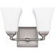 Booker 2 Light 13 inch Brushed Nickel Vanity Light Wall Light