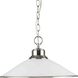 Terra 1 Light 16.63 inch Brushed Nickel Pendant Ceiling Light