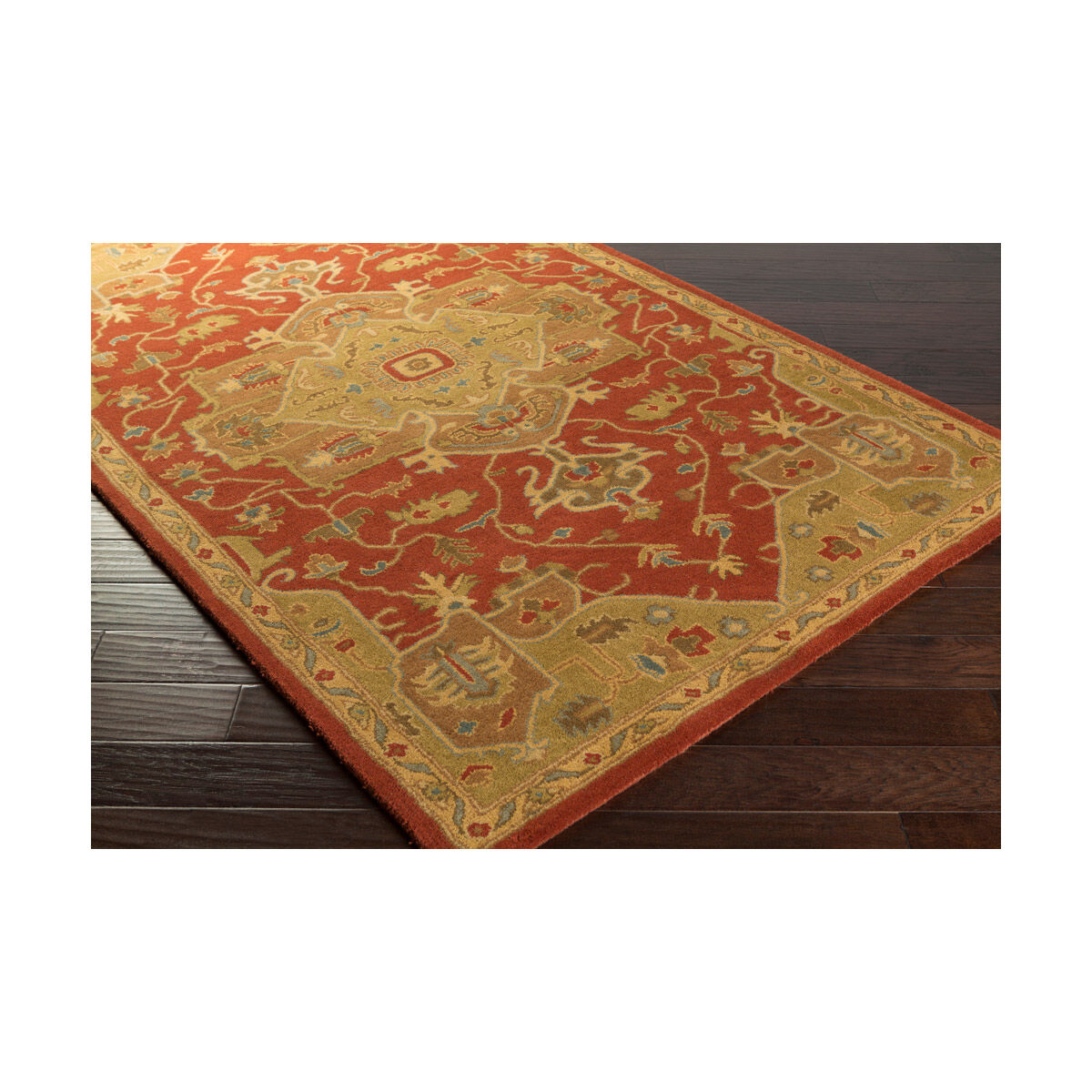 Edda 48 inch Rust/Tan/Camel/Medium Gray Rugs, Wool