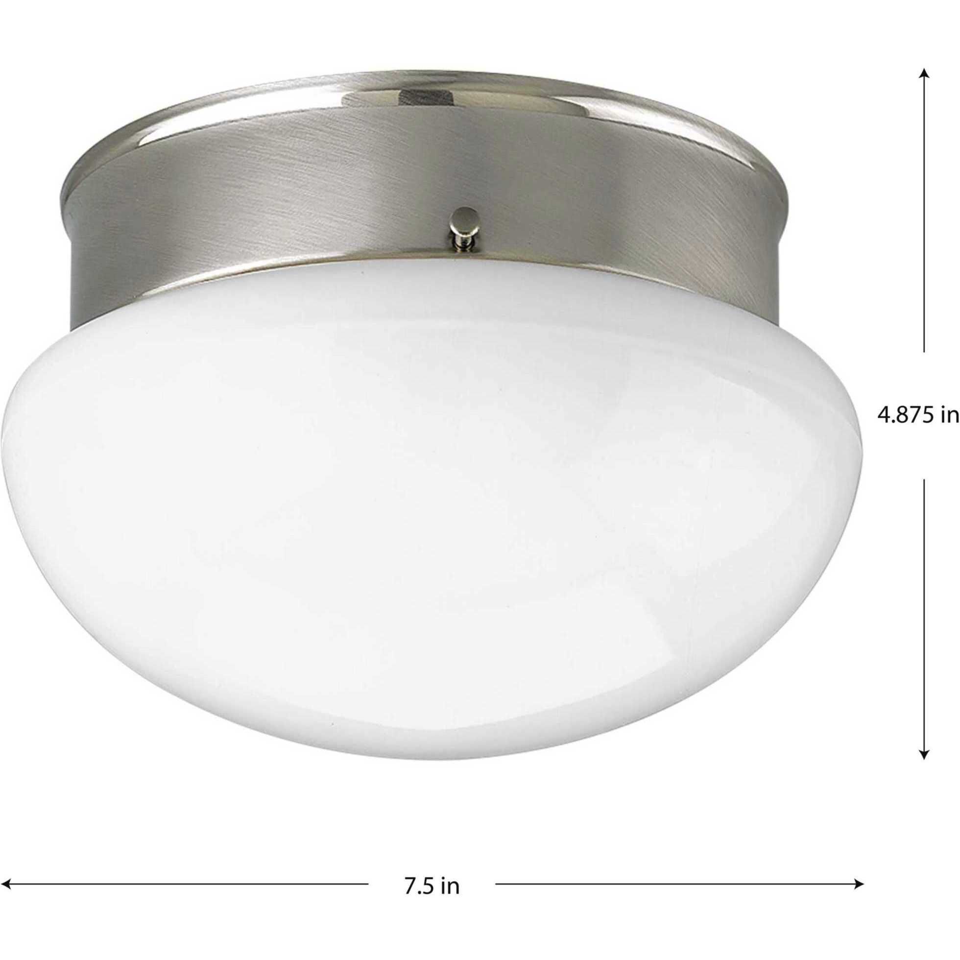 Ignatius 1 Light 7.5 inch Brushed Nickel Flush Mount Ceiling Light