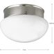Ignatius 1 Light 7.5 inch Brushed Nickel Flush Mount Ceiling Light