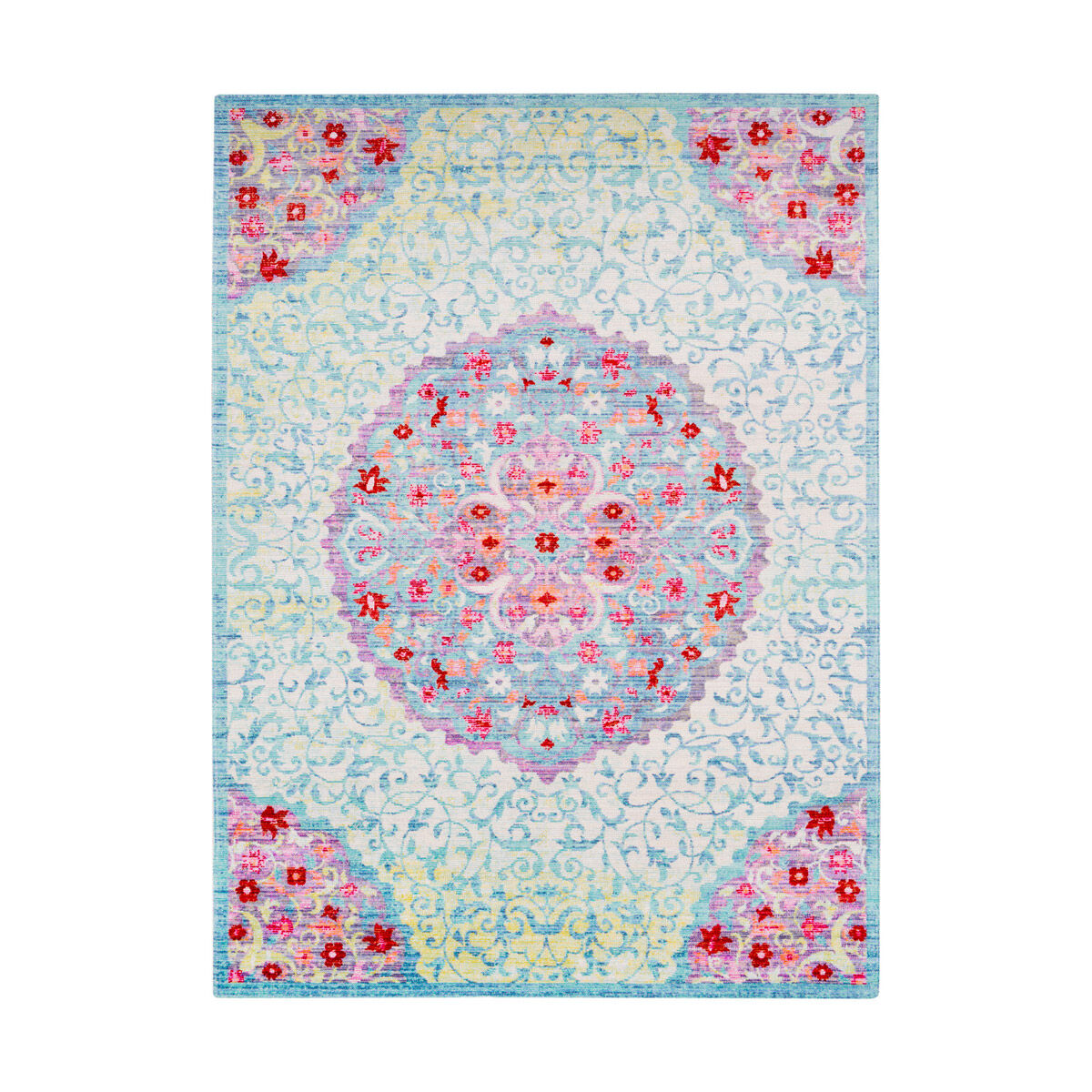 Hilario 36 X 24 inch Aqua Indoor Area Rug, Rectangle